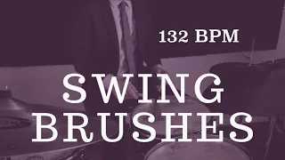 Jazz Drum Brushes Play Along - Medium Swing - 132 BPM