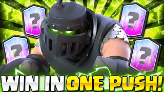 ONE PUSH WINS!! BEST NEW MEGA KNIGHT DECK DOESN’T LOSE IN CLASH ROYALE!! 🏆