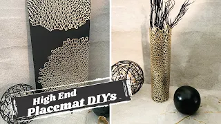 A New Way to Make Modern Glam Home Decor DIYs with Placemats