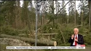 W Zakopanem i Tatrach sprzątanie po halnym (TVP Info, 26.12.2013)