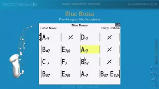 "Blue Bossa" Play-Along for Alto Sax (Eb instruments)