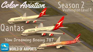 Qantas Airways Boeing 787 Yam Dreaming! World of Airports Season 2 Washington Level 8