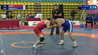 1/8 FS - 70 kg: T. MORI (JPN) v. T. BEGALIEV (KGZ)