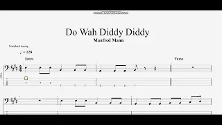 Manfred Mann - Do Wah Diddy Diddy (bass tab)