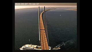 Finnsirius under Öresundsbron 7.9.2023 Välkommen till Östersjön, stillbilder från webbcam.