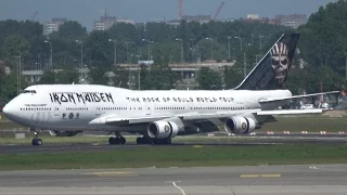 [4K] IRON MAIDEN "ED FORCE ONE" 747 LANDING IN AMSTERDAM | 6 June 2016