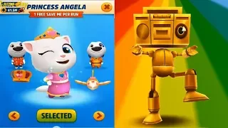 Talking Tom Gold Run VS Subway Surfers Venice Beach PRINCESS ANGELA VS  Boombot Robot  Gameplay HD