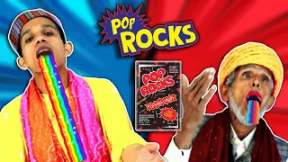 Villagers Try Pop Rocks For First Time ! Tribal People Try Pop Rocks For First Time