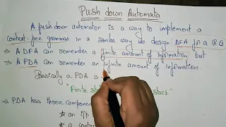 pushdown automata (PDA) in TOC | Introduction | Part-1/2| Lec-78| Bhanu Priya