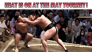 TOP SUMO WRESTLERS CLASH IN THE RING