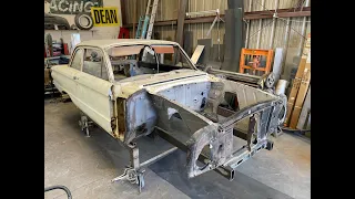 61 Ford Falcon Street Freak / Gasser build #7. Finishing up the frame rails on the falcon.