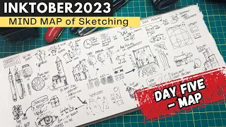 Inktober 2023 Day 5 - Create a Mind MAP of Sketching - SketchBook Ideas