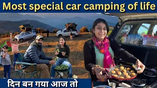 दिन बन गया आज तो😍Most Special ROOFTOP TENT Family Car Camping in our CAMPER VAN 🛻