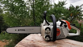 Stihl MS 150c (23cc, 2.8kg, 1Kw) - record gains with muffler mod / STIHL's smallest and lightest saw