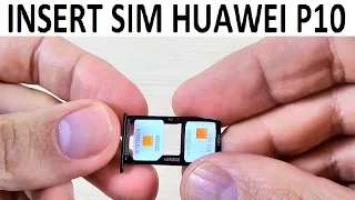 Huawei P10 - How to Insert SIM and Memory SD Card | Dual SIM