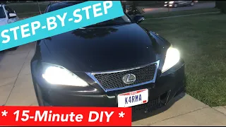 How to change Lexus IS250/ IS350 headlight bulbs! *STEP BY STEP*