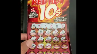 🔴10x Win on Red Hot 10s🔴 CA Lottery Scratcher