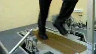ISS space station treadmill running