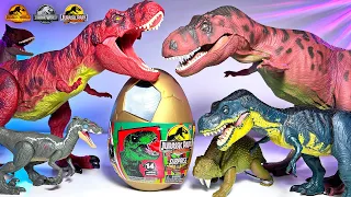 HATCH New Jurassic World Dinosaurs! JP 30th Red T-Rex, Spinosaurus, Epic Attack Dilophosaurus