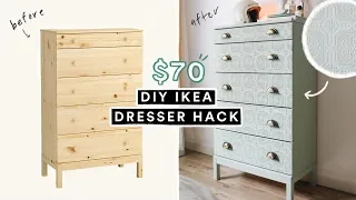 DIYing VIRAL PINTEREST HOME DECOR - Embossed Wood Dresser (IKEA HACK)