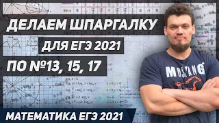 ЕГЭ 2021 по математике. Пишем шпаргалку по №13,15, 17