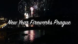 New Year's Fireworks Prague 2018. Novoroční ohňostroj Praha 2018. Новогодний салют Прага 2018.
