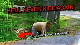 HE DRAGGED HIMSELF UP THE MOUNTAIN || Bike is destroyed by the Tail of the Dragon