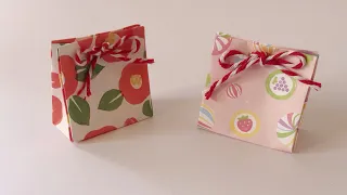 【ORIGAMI】ラッピング袋の折り方　#wrapping Origami  #音声なし#折り紙ラッピング