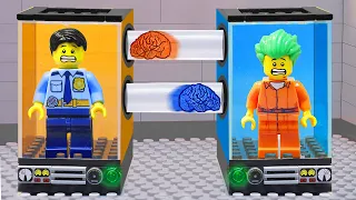 BRAIN SWAP: Police Became A Prisoner | LEGO Prison Break