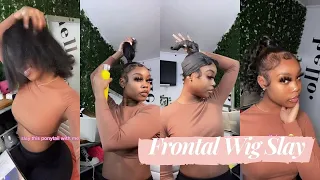 How To Sleek High Barbie Ponytail With Baby Hair ?🥺 Quick Weave Curly Hair | #ELFINHAIR