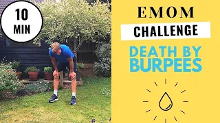 DEATH BY BURPEES  EMOM  CHALLENGE | 10 MINUTES NO EQUIPMENT WORKOUT