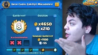 8 Maç Üst Üste - Gece Cadısı Çekilişli Mücadelesi Clash Royale