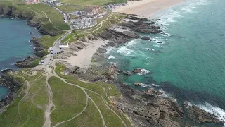 TOWANS HEADLAND, NUN COVE, FISTRAL BEACH - JULY 2022 - DRONE WITH A VIEW - {4K} - DRONE FOOTAGE