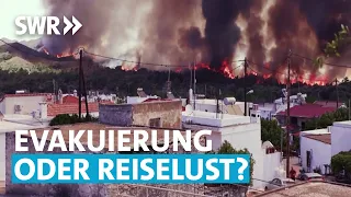 Waldbrände auf Rhodos: Urlauber am Stuttgarter Flughafen | SWR Aktuell