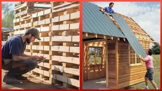 Budowa Niesamowitej Stodoły z Palet Drewnianych Krok po Kroku | by @normalguydoesitall