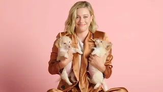 Lili Reinhart Plays With Puppies