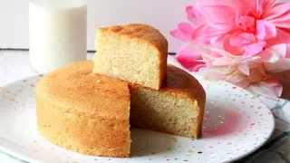 Eggless Vanilla Sponge Cake | Soft & Spongy