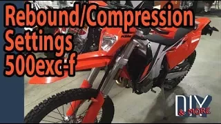 How to Set up Preload, Compression, Rebound 2017 KTM 500 EXC-F