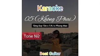 05 (Không Phai) - Tăng Duy Tân x T.R.I x Phong Max | Beat Guitar - Karaoke (Tone Nữ) | Chunn