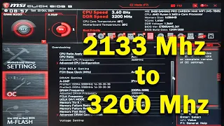 Change RAM Speed from Bios | Enable XMP (MSI Motherboard & Corsair RAM)