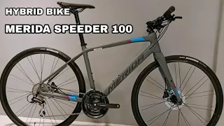 2021 MERIDA SPEEDER 100 COOL GREY BLUE RED | MERIDA HYBRID BIKE