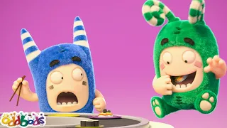 Sliding Sushi | Oddbods - Food Adventures | Cartoons for Kids