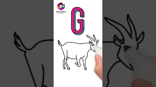 Alphabet 3D Drawing Letter G for Goat Kids in English #shorts