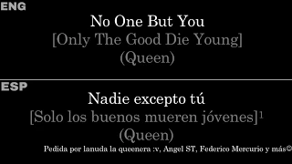 No One But You [Only The Good Die Young] (Queen) — Lyrics/Letra en Español e Inglés