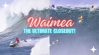 The Ultimate Closeout Set at Waimea Bay | 50'+ Surf!