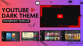 YouTube Dark theme Inspired PowerPoint Template | Free Download