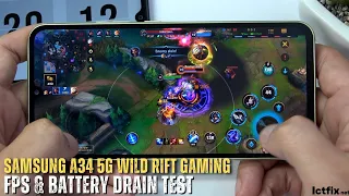 Samsung Galaxy A34 League of Legends Mobile Wild Rift Gaming test | LOL Mobile