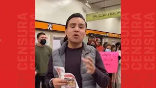 ¡SALIERON A DEFENDER! ASÍ FUE COMO JÓVENES SE MANIFESTARON A FAVOR DE LA GUARDIA NACIONAL EN METRO