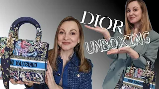 LADY DIOR BAG UNBOXING  / LADY DIOR D-LITE D-CONSTALLATION EMBROIDERY