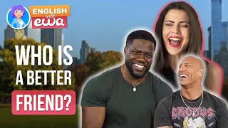 Learn English with Dwayne Johnson and Kevin Hart | BFF Test Game